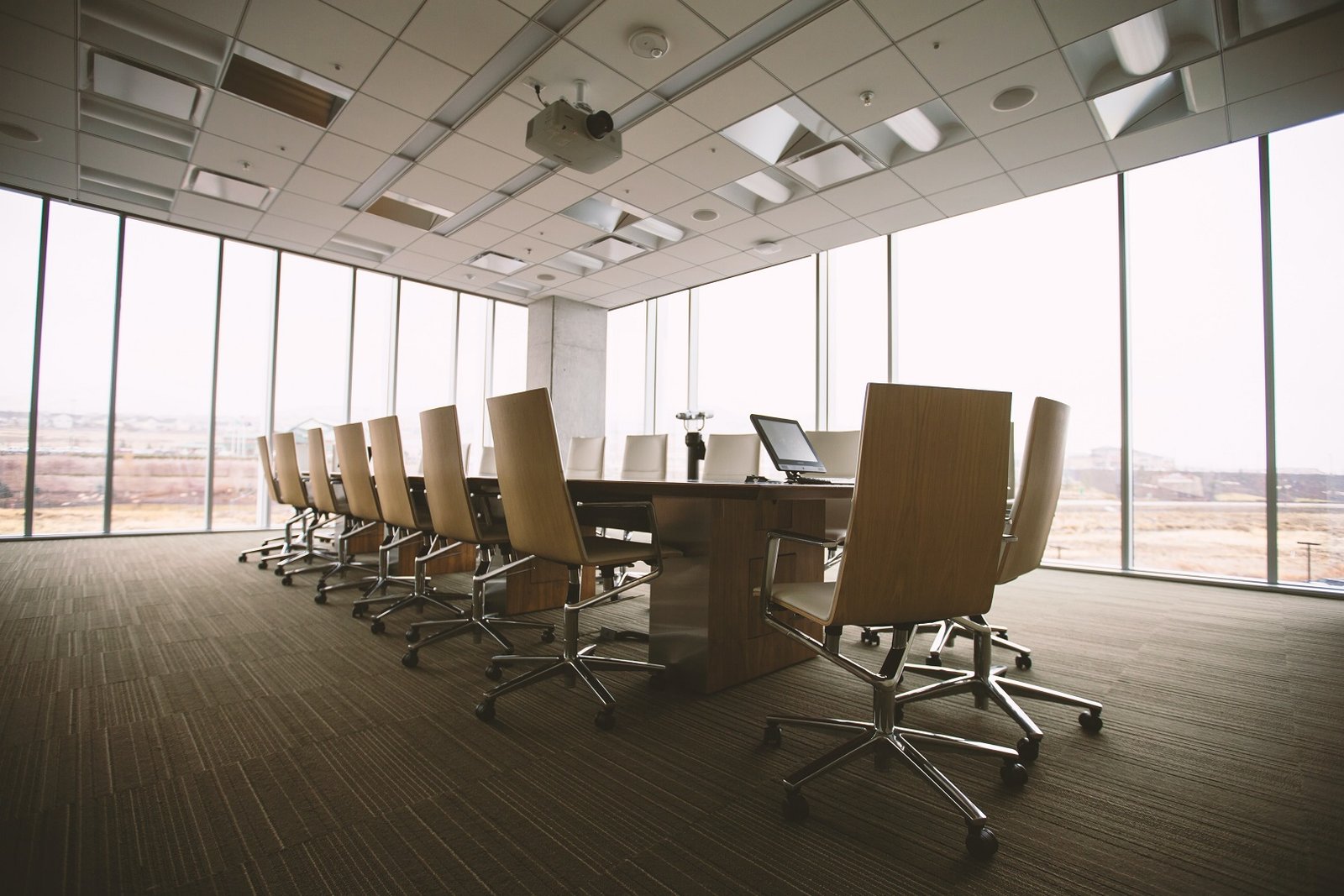 Conference room with table