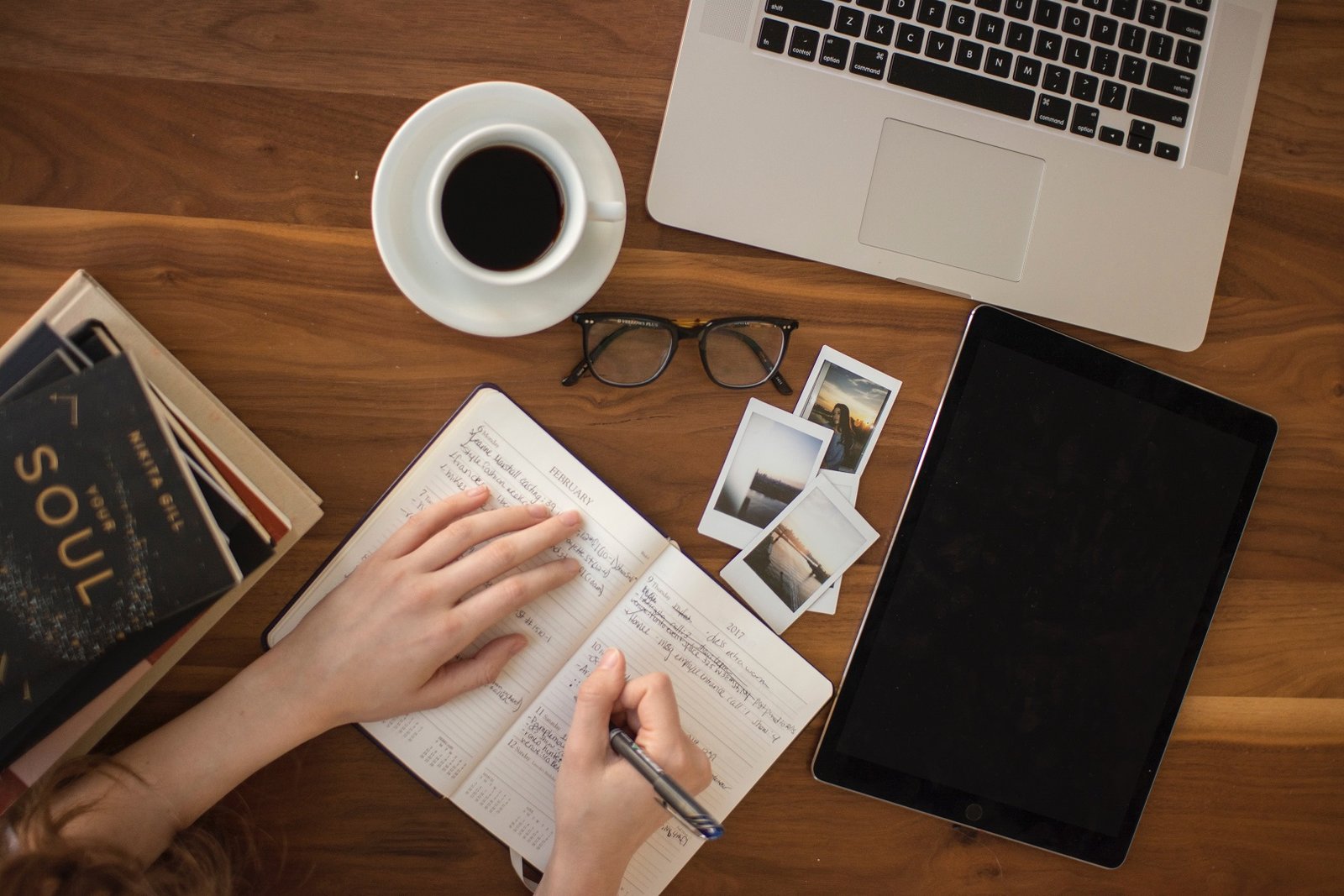 Study with a cup of coffee